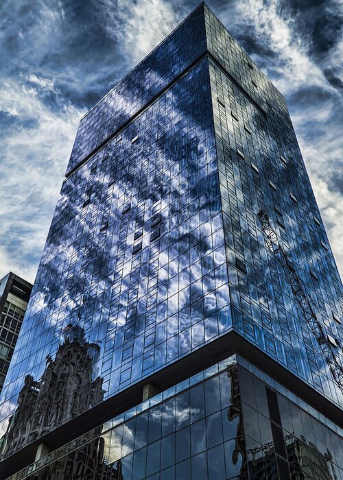 Modern Architecture Greeting Card featuring the photograph Urban Clouds Reflecting by Sven Brogren