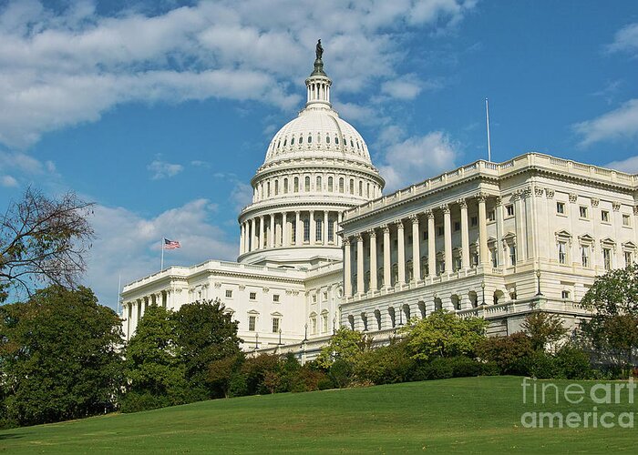 Congress Greeting Card featuring the photograph US Capitol Washington DC by Kimberly Blom-Roemer
