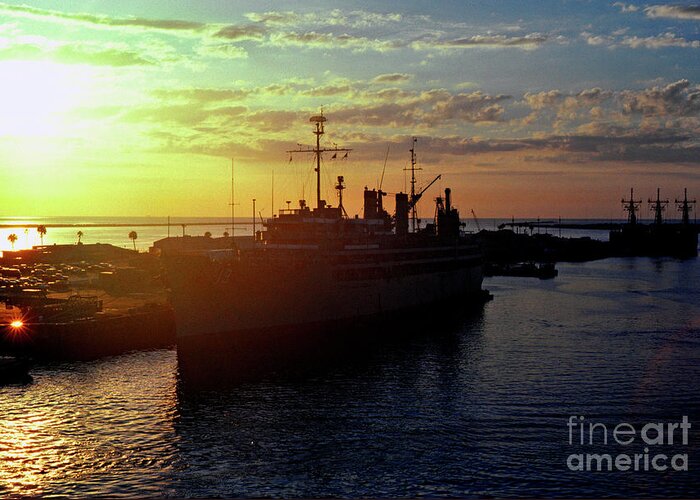 Sunrise Greeting Card featuring the photograph US Naval Station Mayport by Thomas R Fletcher