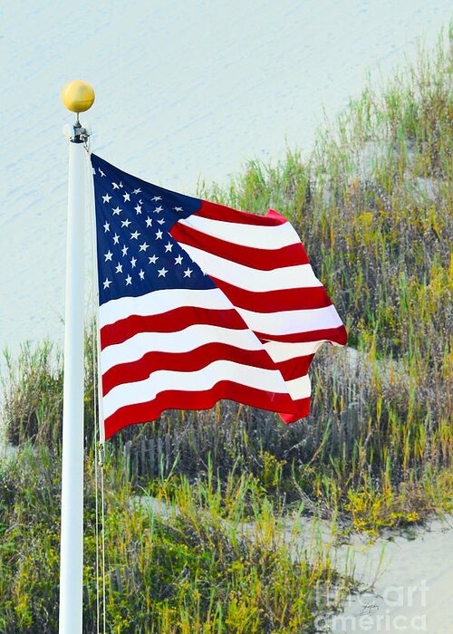 Americana Greeting Card featuring the photograph Usa Flag by Gerlinde Keating