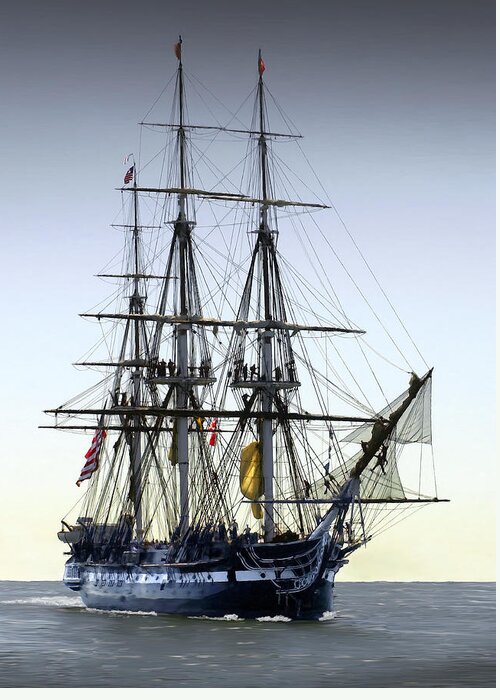 Ironsides Greeting Card featuring the photograph USS Constitution by Fred LeBlanc