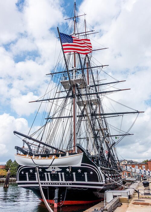 America Greeting Card featuring the photograph USS Constitution by SR Green