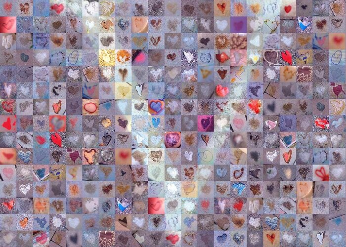 Found Hearts Greeting Card featuring the digital art V in Confetti by Boy Sees Hearts