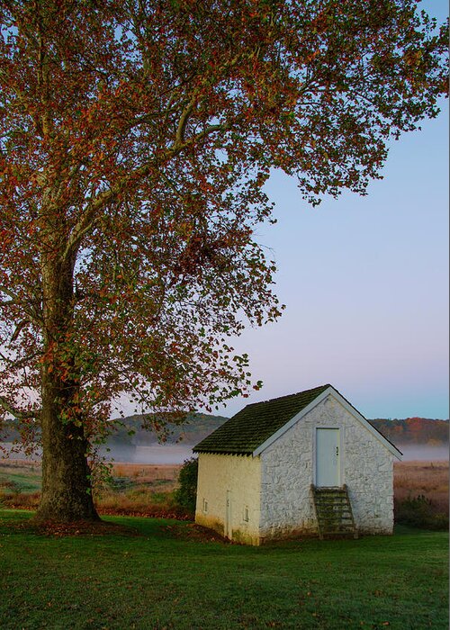 Valley Greeting Card featuring the photograph Valley Forge on a Quiet Autumn Morning by Bill Cannon