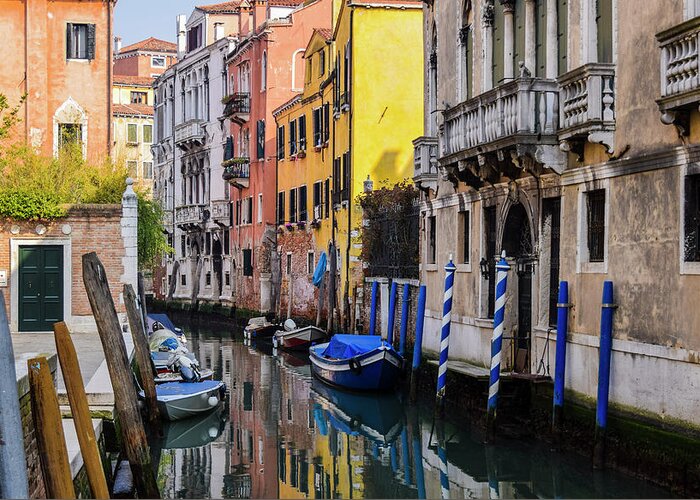 Venice Greeting Card featuring the photograph Venetian Colors by Liz Albro