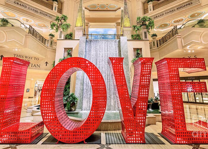 Venetian Greeting Card featuring the photograph Venetian Palazzo Love Sculpture 2 to 1 Ratio by Aloha Art