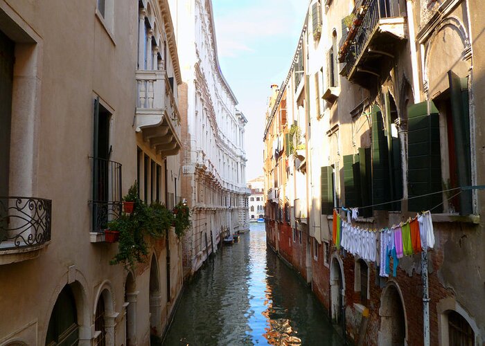 Venice Greeting Card featuring the photograph Venice Canal by KATIE Vigil