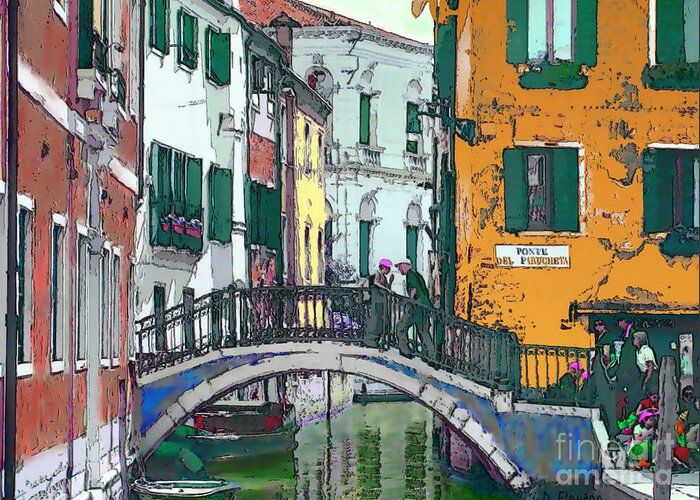 Ebsq Greeting Card featuring the photograph Venice Canal Bridge by Dee Flouton
