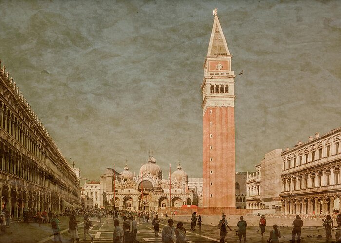 Venice Greeting Card featuring the photograph Venice, Italy - Piazza San Marco by Mark Forte