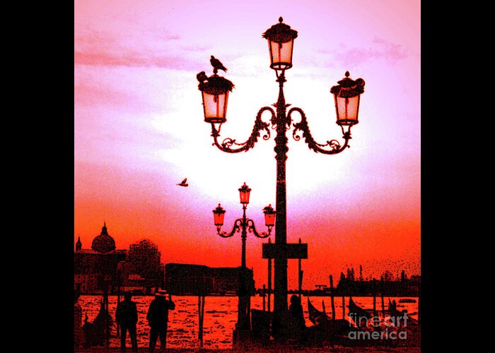 Grand Canal Greeting Card featuring the photograph Venice Sunset by Elizabeth Hoskinson