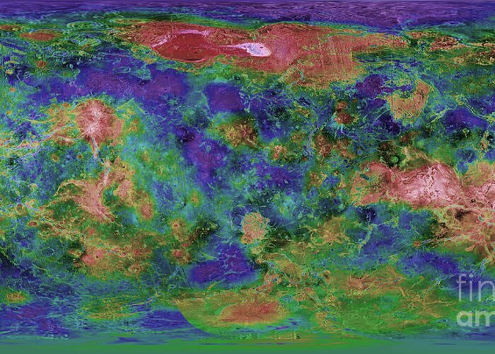 Topographic Map Of Venus