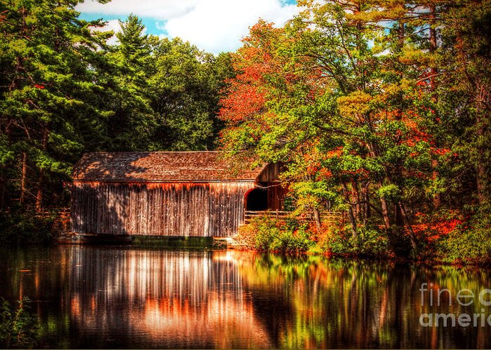Vermont Covered Bridge Greeting Card featuring the photograph Vermont Covered Bridge by Tina LeCour