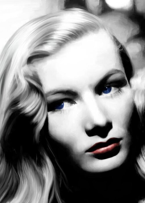 Veronica Lake Greeting Card featuring the mixed media Veronica Lake Portrait #1 by Gabriel T Toro