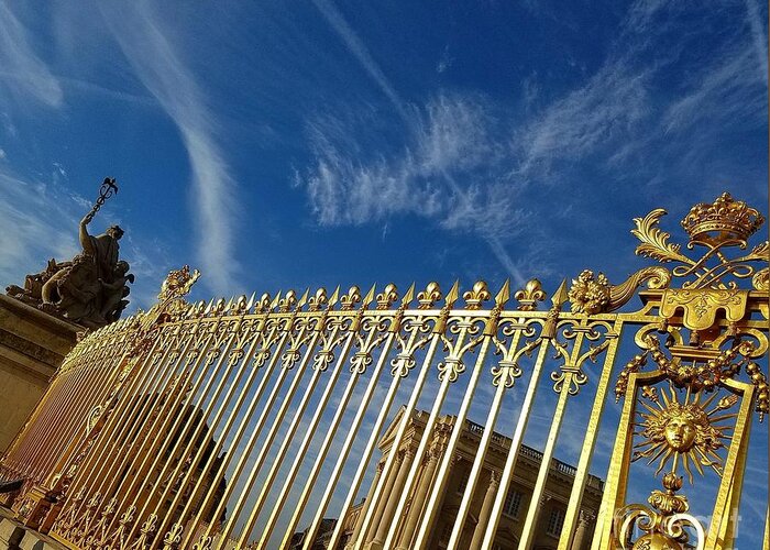 Palace Greeting Card featuring the photograph Versailles Royal Gate by Amy Regenbogen
