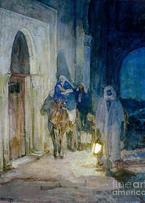 Flight Into Egypt Greeting Card featuring the painting Flight Into Egypt by Henry Ossawa Tanner