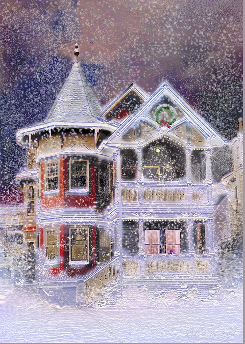 House Greeting Card featuring the digital art Victorian Christmas by Steve Karol