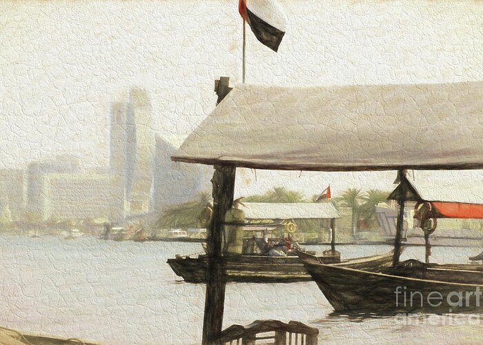 Dubai Creek-uae Greeting Card featuring the photograph Viepoint from the Dhow Wharfage by Scott Cameron