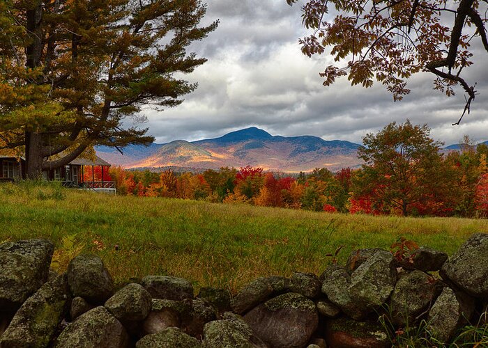 Chocorua Fall Colors Greeting Card featuring the photograph View of the White Mountains by Jeff Folger