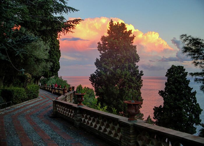Walkway Greeting Card featuring the photograph Villa Comunale by John Meader
