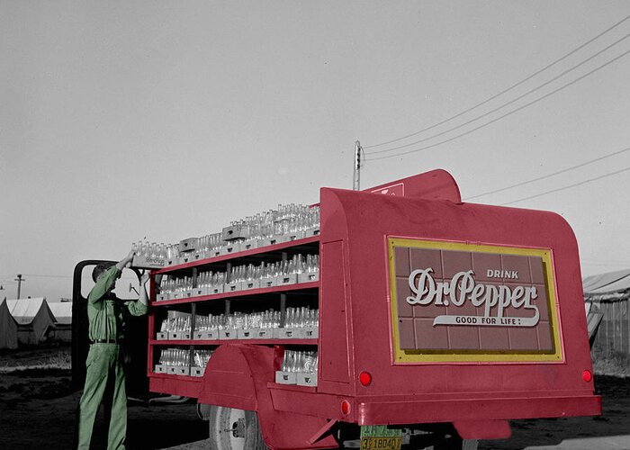 Dr Pepper Greeting Card featuring the photograph Vintage Dr Pepper Truck by Andrew Fare