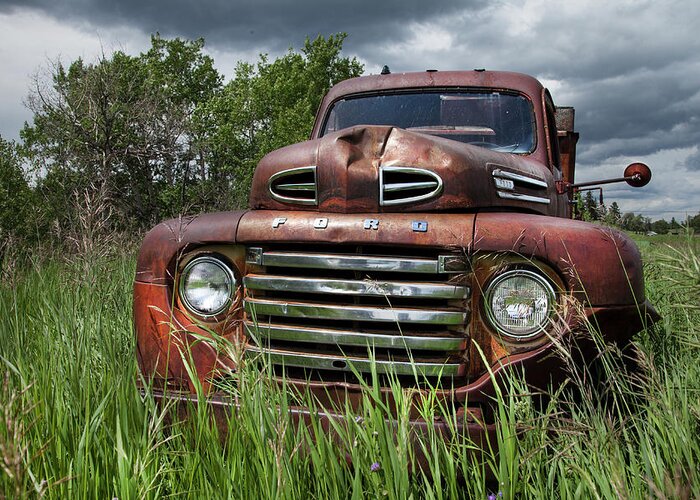 Rusty Trucks Greeting Card featuring the photograph Vintage Ford Truck by Theresa Tahara