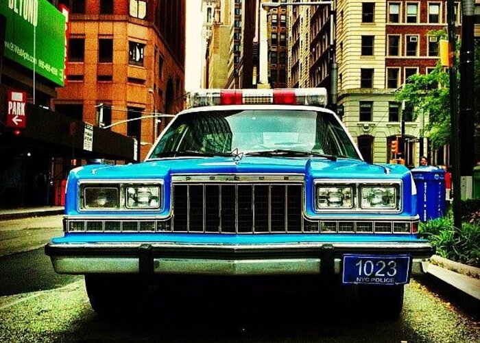 Dodge Greeting Card featuring the photograph Vintage Nypd. #car #nypd #nyc by Luke Kingma