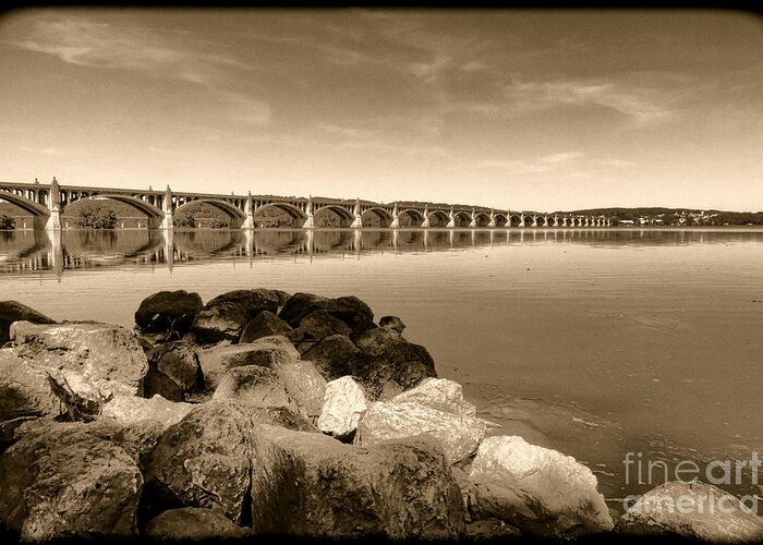 Columbia Greeting Card featuring the photograph Vintage Susquehanna River Bridge by Olivier Le Queinec