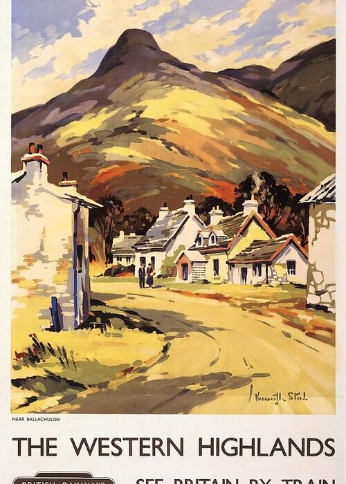 Travel Posters Greeting Card featuring the painting Vintage Travel Posters and Vintage Travel by MotionAge Designs