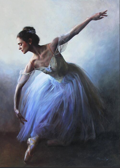 Dancer Greeting Card featuring the painting Vintage Tutu by Anna Rose Bain