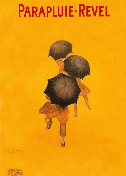 Umbrellas Greeting Card featuring the photograph Vintage Umbrella Ad by Andrew Fare