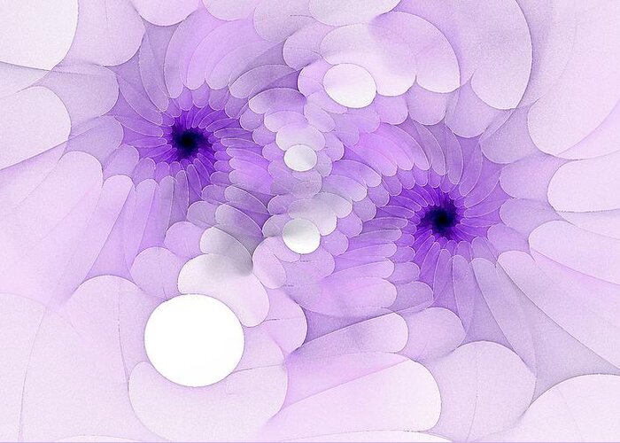  Greeting Card featuring the digital art Violet Holiday-1 by Doug Morgan