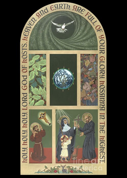 Viriditas Greeting Card featuring the painting Viriditas - Finding God In All Things by William Hart McNichols