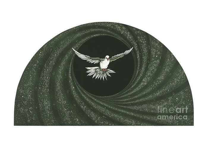 Viriditas Greeting Card featuring the painting Viriditas- The Holy Spirit by William Hart McNichols