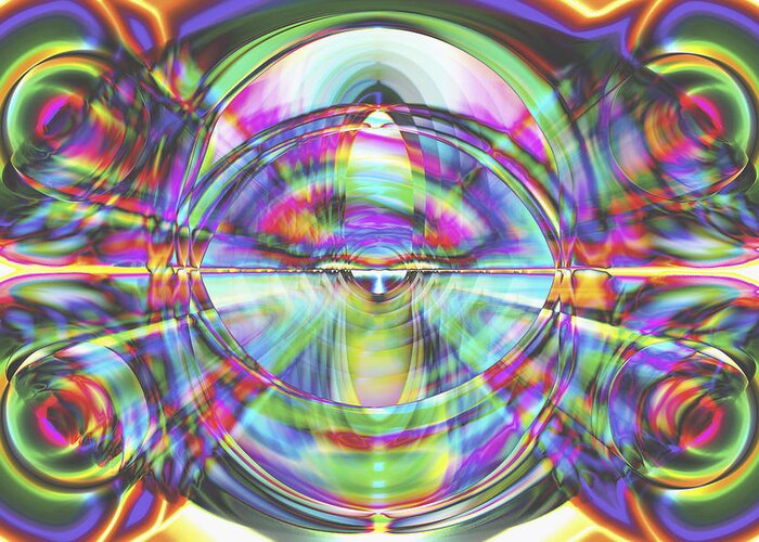 Crazy Greeting Card featuring the digital art Vision 18 by Jacques Raffin