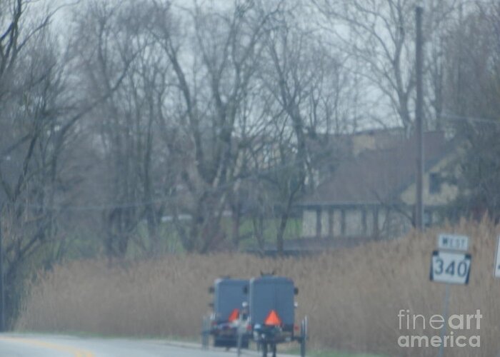 Amish Greeting Card featuring the photograph Visiting Day by Christine Clark