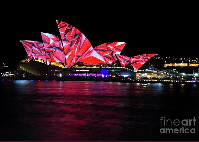 Photography Greeting Card featuring the photograph Vivid Sydney 2014 - Opera House 3 by Kaye Menner by Kaye Menner