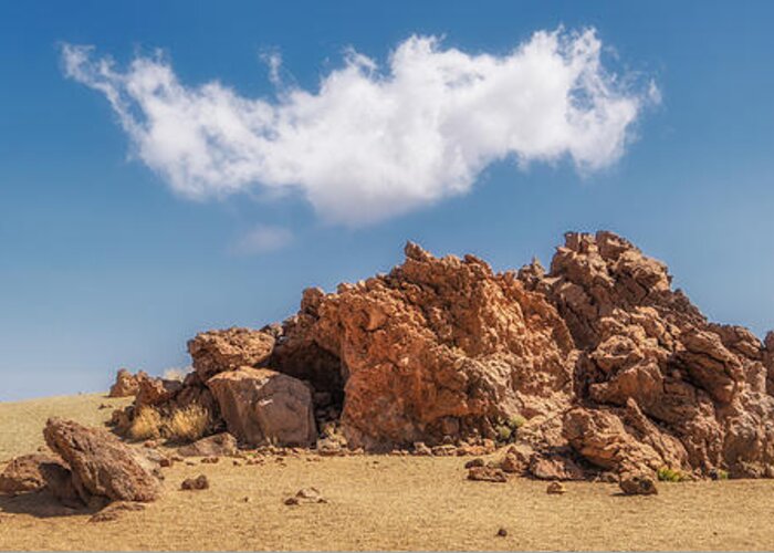 Cloud Greeting Card featuring the photograph Volcanic rocks by James Billings
