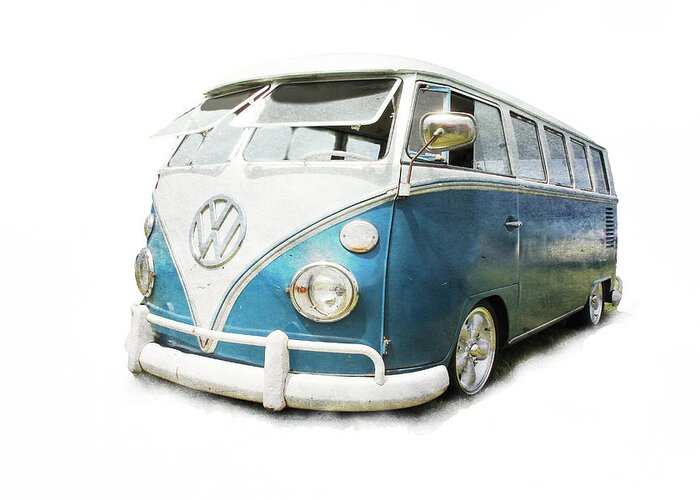 Vw Bus Greeting Card featuring the photograph Cutout Volkswagen Bus by Athena Mckinzie