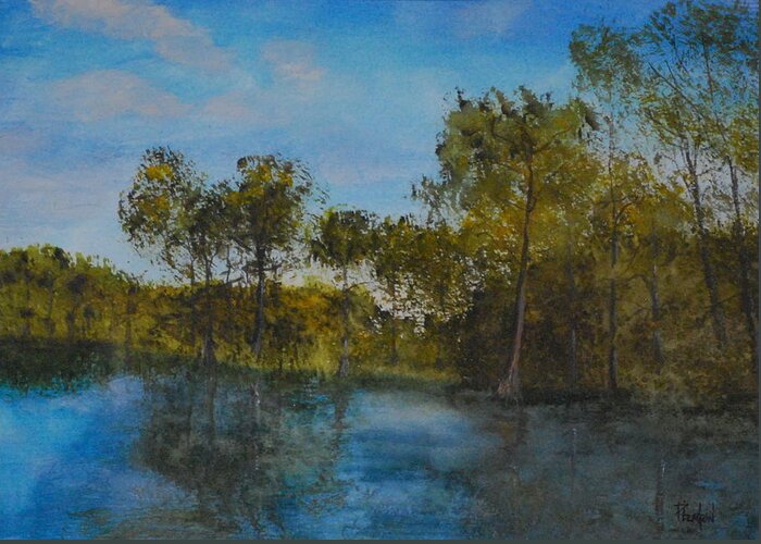 Waccamaw River Greeting Card featuring the painting Waccamaw Breeze I by Phil Burton