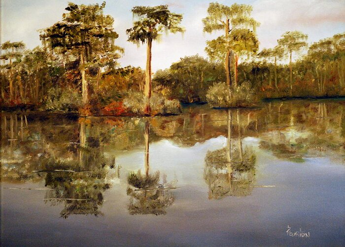 Waccamaw Greeting Card featuring the painting Waccamaw River by Phil Burton