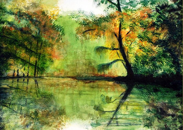 Waccamaw Greeting Card featuring the painting Waccamaw River SC by Phil Burton