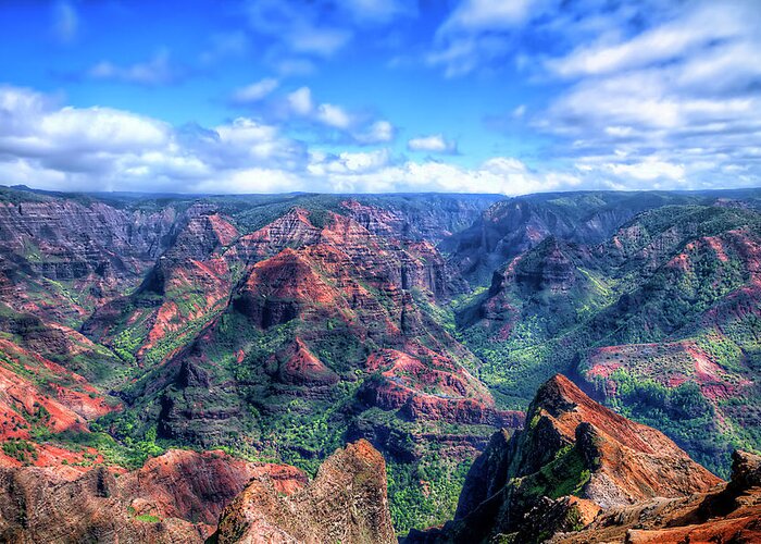 Granger Photography Greeting Card featuring the photograph Waimea Canyon by Brad Granger