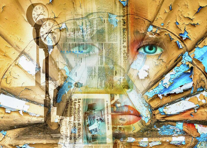 Woman Greeting Card featuring the digital art Waiting for you by Gabi Hampe