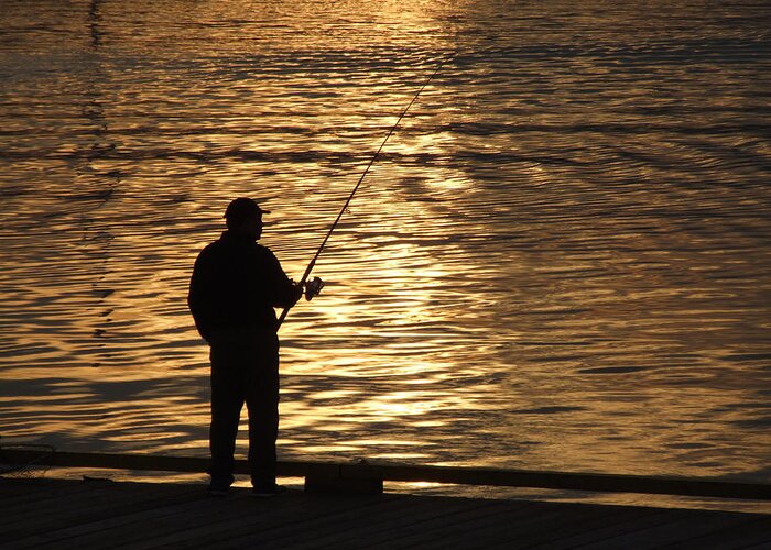 Fishing Greeting Card featuring the photograph Waiting by Mark Alan Perry