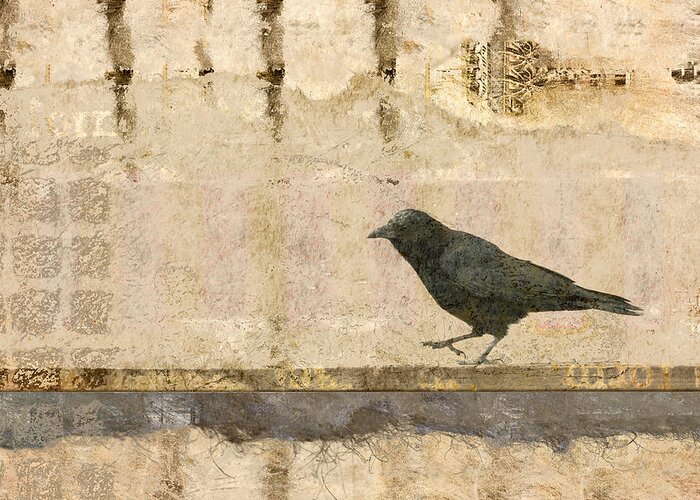 Crow Greeting Card featuring the photograph Walking Crow by Carol Leigh