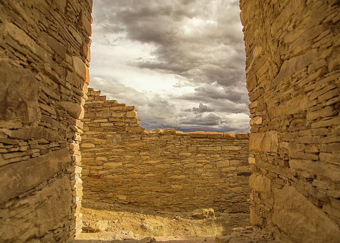 Chaco Canyon Greeting Card featuring the photograph Walls of time by Kunal Mehra