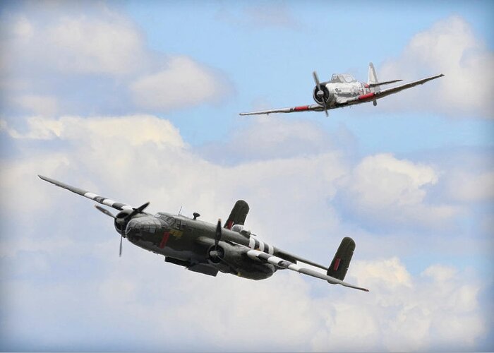 Airplanes Greeting Card featuring the photograph War Birds by Steve McKinzie