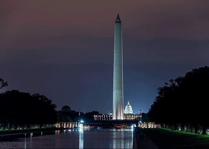 Washington Monument Greeting Card featuring the photograph Washington Monument by Ryan Wyckoff