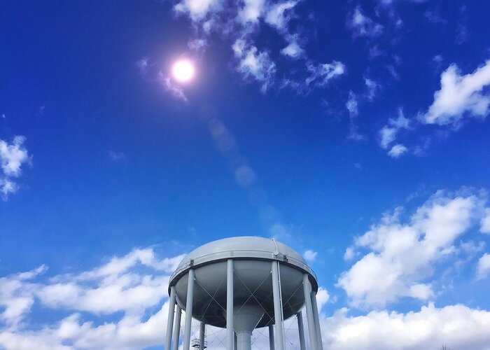 Tower Greeting Card featuring the photograph Water Tower by Chris Montcalmo