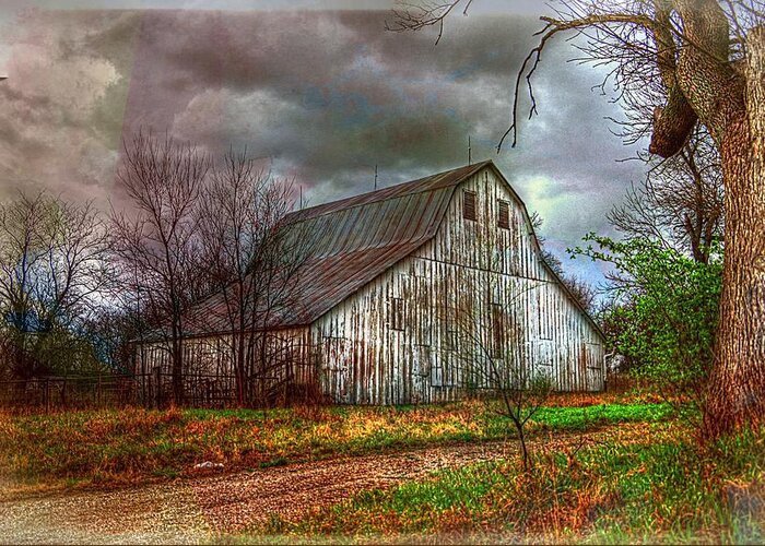 Colorful Sky Greeting Card featuring the photograph Watercolor Barn 2 by Karen McKenzie McAdoo